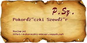 Pokoráczki Szevér névjegykártya